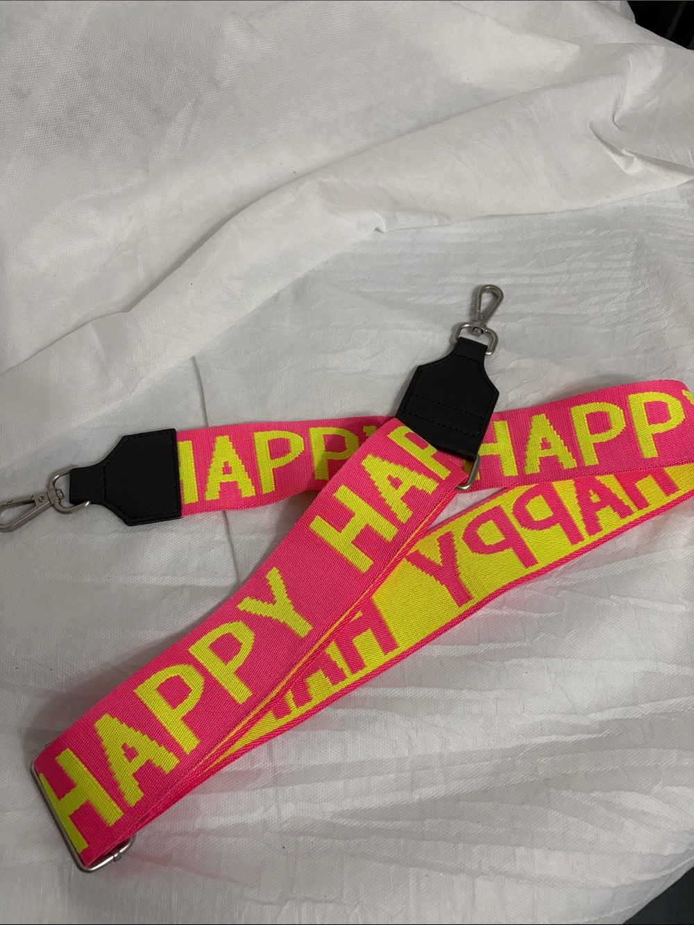 Happy Neon Pink and Yellow Bag Strap